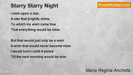 Maria Regina Ancheta - Starry Starry Night