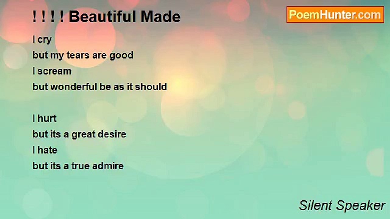 Silent Speaker - ! ! ! ! Beautiful Made