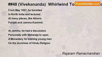 Rajaram Ramachandran - ##48 (Vivekananda)  Whirlwind Tour in North India