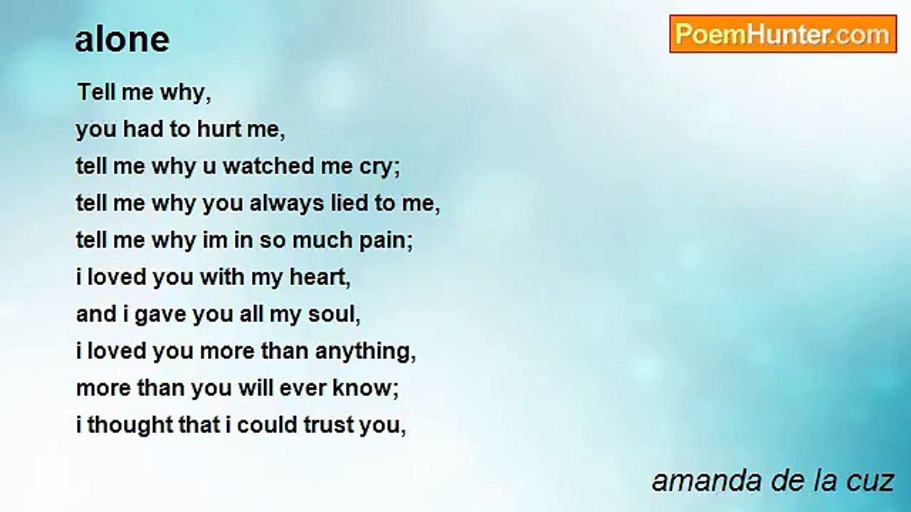 amanda de la cuz - alone