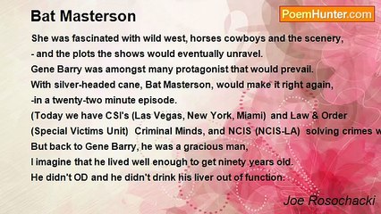 Joe Rosochacki - Bat Masterson