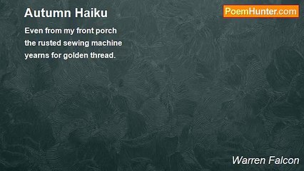 Warren Falcon - Autumn Haiku