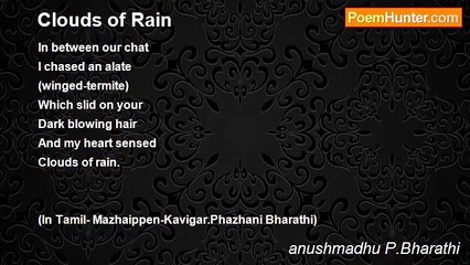 anushmadhu P.Bharathi - Clouds of Rain