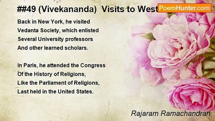 Rajaram Ramachandran - ##49 (Vivekananda)  Visits to West Again