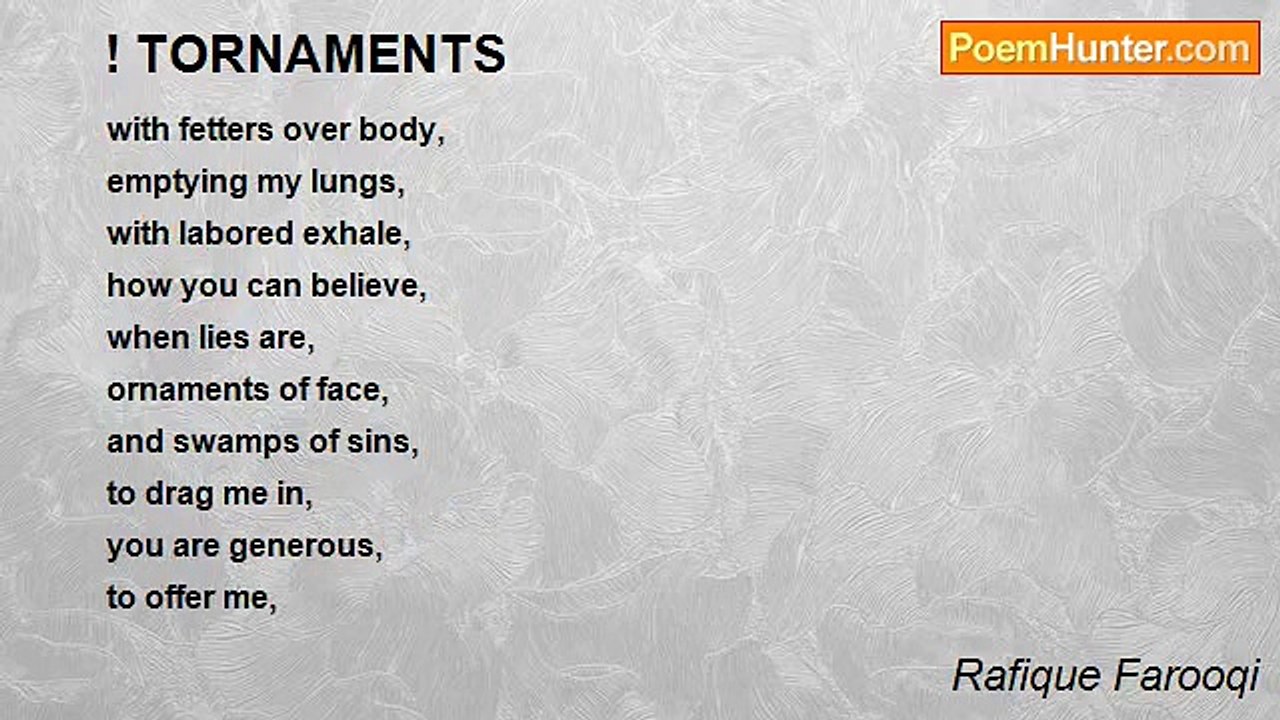 Rafique Farooqi - ! TORNAMENTS