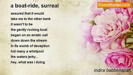indira babbellapati - a boat-ride, surreal