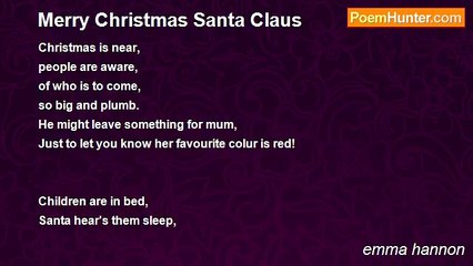 emma hannon - Merry Christmas Santa Claus