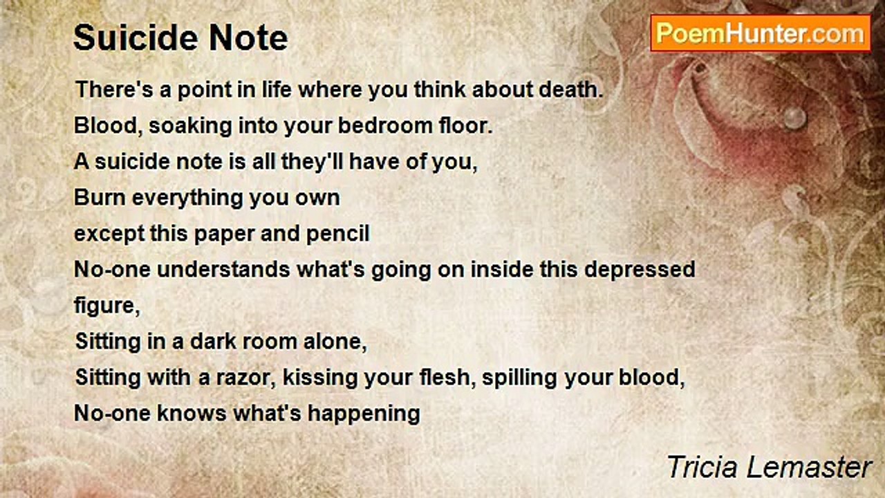 Tricia Lemaster - Suicide Note