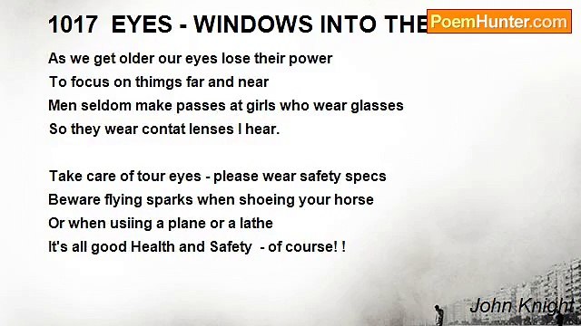 John Knight - 1017 EYES - WINDOWS INTO THE SOUL