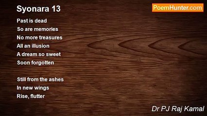 Dr PJ Raj Kamal - Syonara 13