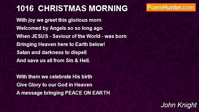 John Knight - 1016 CHRISTMAS MORNING