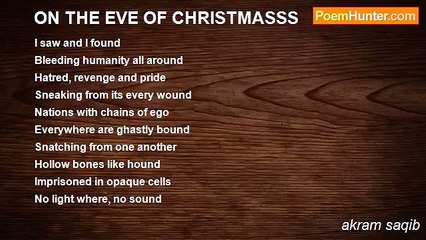 akram saqib - ON THE EVE OF CHRISTMASSS