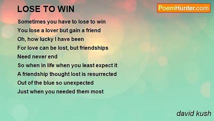 david kush - LOSE TO WIN