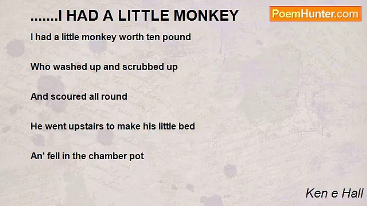 Ken e Hall - .......I HAD A LITTLE MONKEY