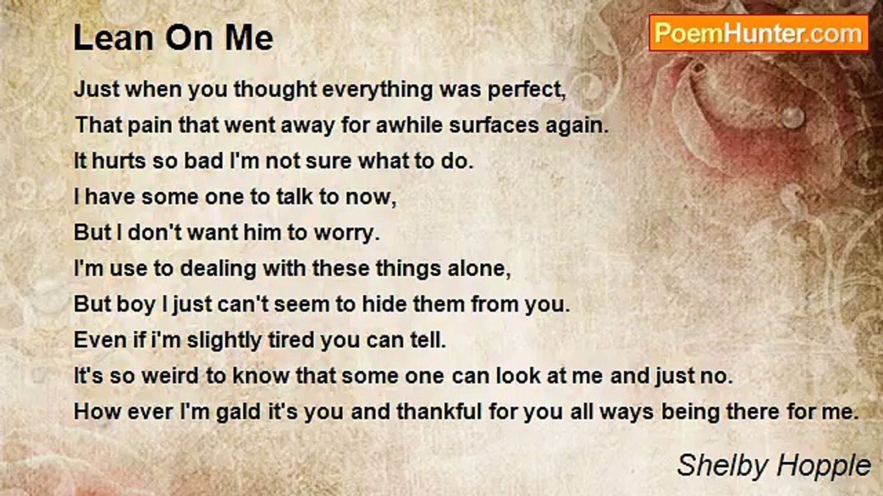 Shelby Hopple - Lean On Me