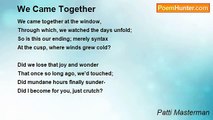 Patti Masterman - We Came Together