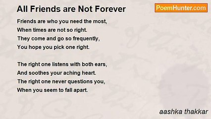 aashka thakkar - All Friends are Not Forever