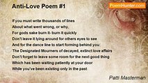 Patti Masterman - Anti-Love Poem #1