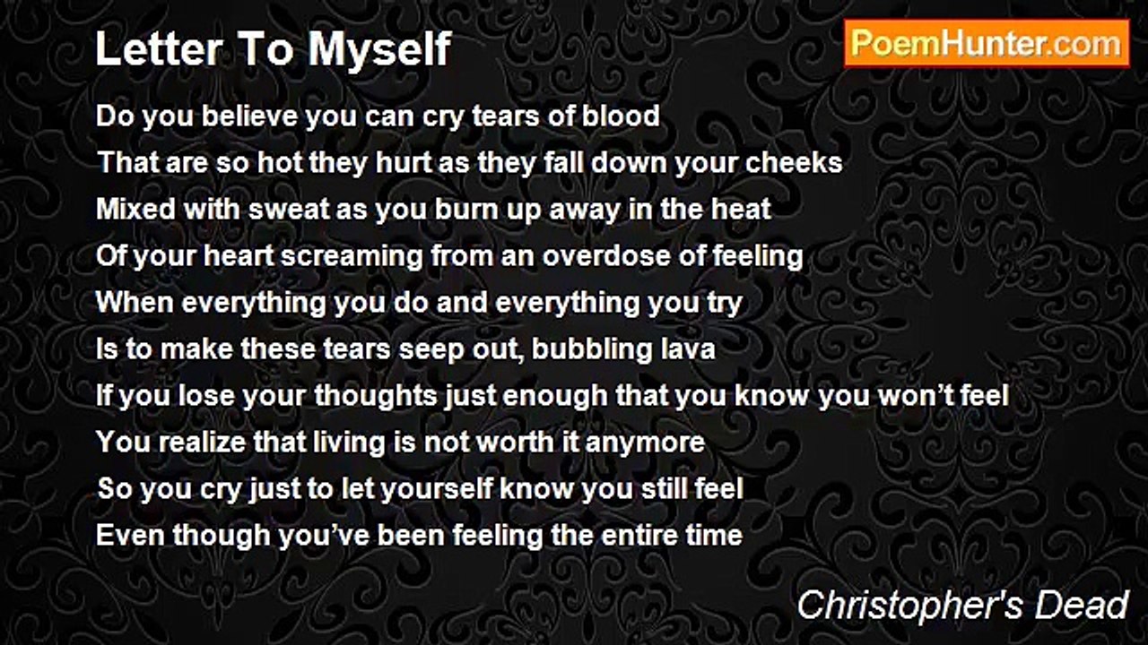 Christopher's Dead - Letter To Myself