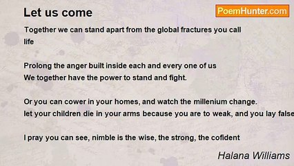 Halana Williams - Let us come