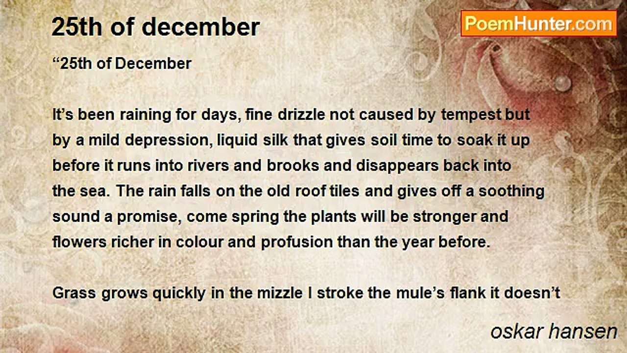 oskar hansen - 25th of december