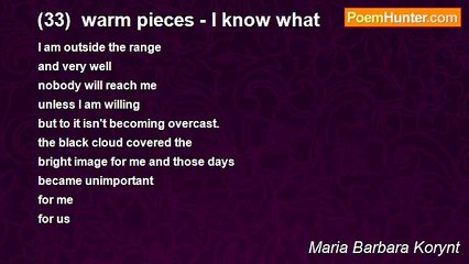 Maria Barbara Korynt - (33)  warm pieces - I know what