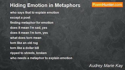 Audrey Marie Kay - Hiding Emotion in Metaphors