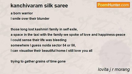 lovita j r morang - kanchivaram silk saree