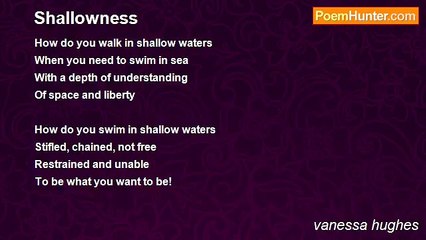 vanessa hughes - Shallowness