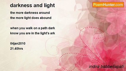 indira babbellapati - darkness and light