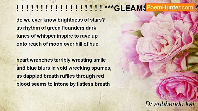 Dr subhendu kar - ! ! ! ! ! ! ! ! ! ! ! ! ! ! ! ! ! ! ***GLEAMS OF GREEN***! ! ! ! ! ! ! ! ! ! ! ! ! ! ! ! !