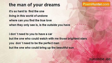 sunshine lee - the man of your dreams