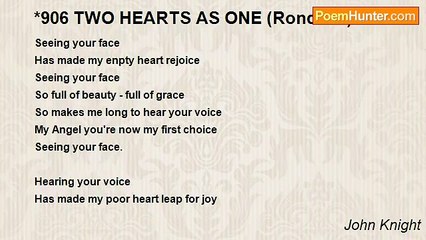 John Knight - *906 TWO HEARTS AS ONE (Rondelet)