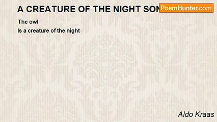 Aldo Kraas - A CREATURE OF THE NIGHT SONG