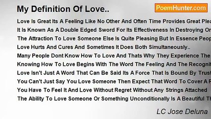 LC Jose Deluna - My Definition Of Love..