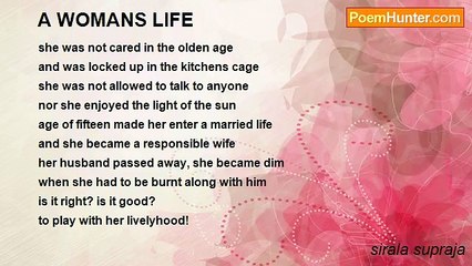 sirala supraja - A WOMANS LIFE