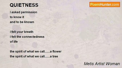Metis Artist Woman - QUIETNESS