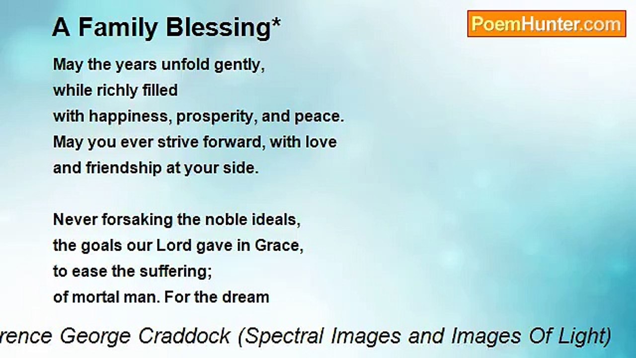 Terence George Craddock (Spectral Images and Images Of Light) - A Family Blessing*