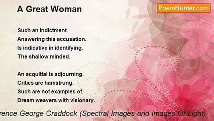 Terence George Craddock (Spectral Images and Images Of Light) - A Great Woman