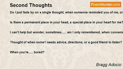 Bragg Adocio - Second Thoughts