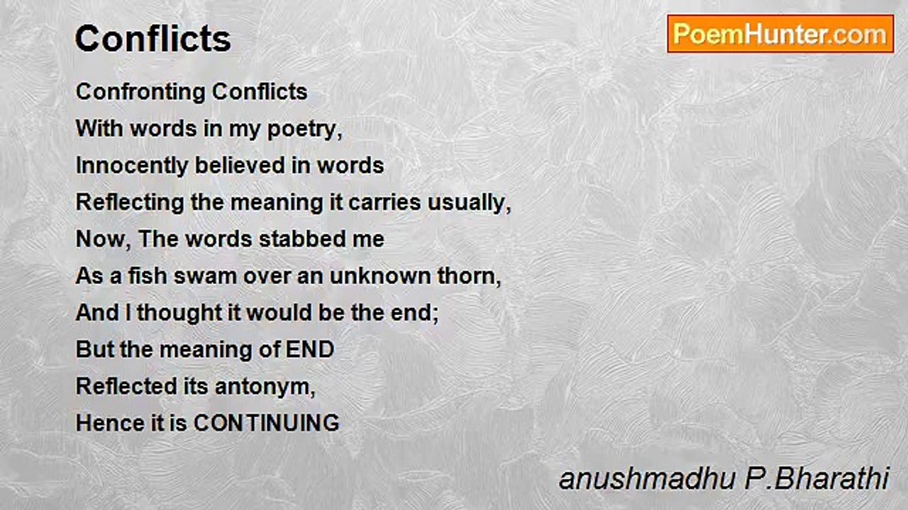 anushmadhu P.Bharathi - Conflicts