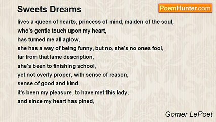 Gomer LePoet - 		Sweets Dreams