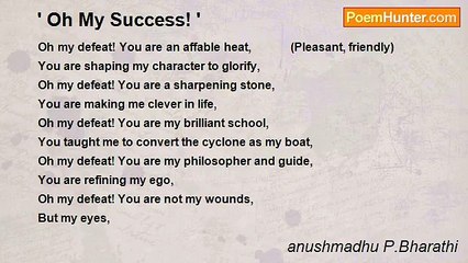 anushmadhu P.Bharathi - ' Oh My Success! '