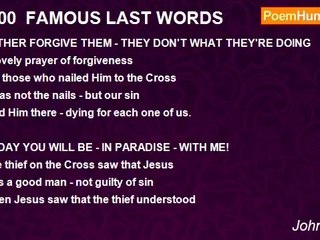 John Knight - *800  FAMOUS LAST WORDS