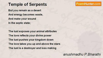anushmadhu P.Bharathi - Temple of Serpents