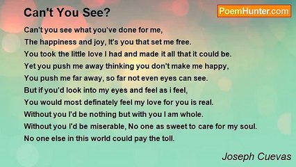 Joseph Cuevas - Can't You See?