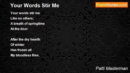 Patti Masterman - Your Words Stir Me