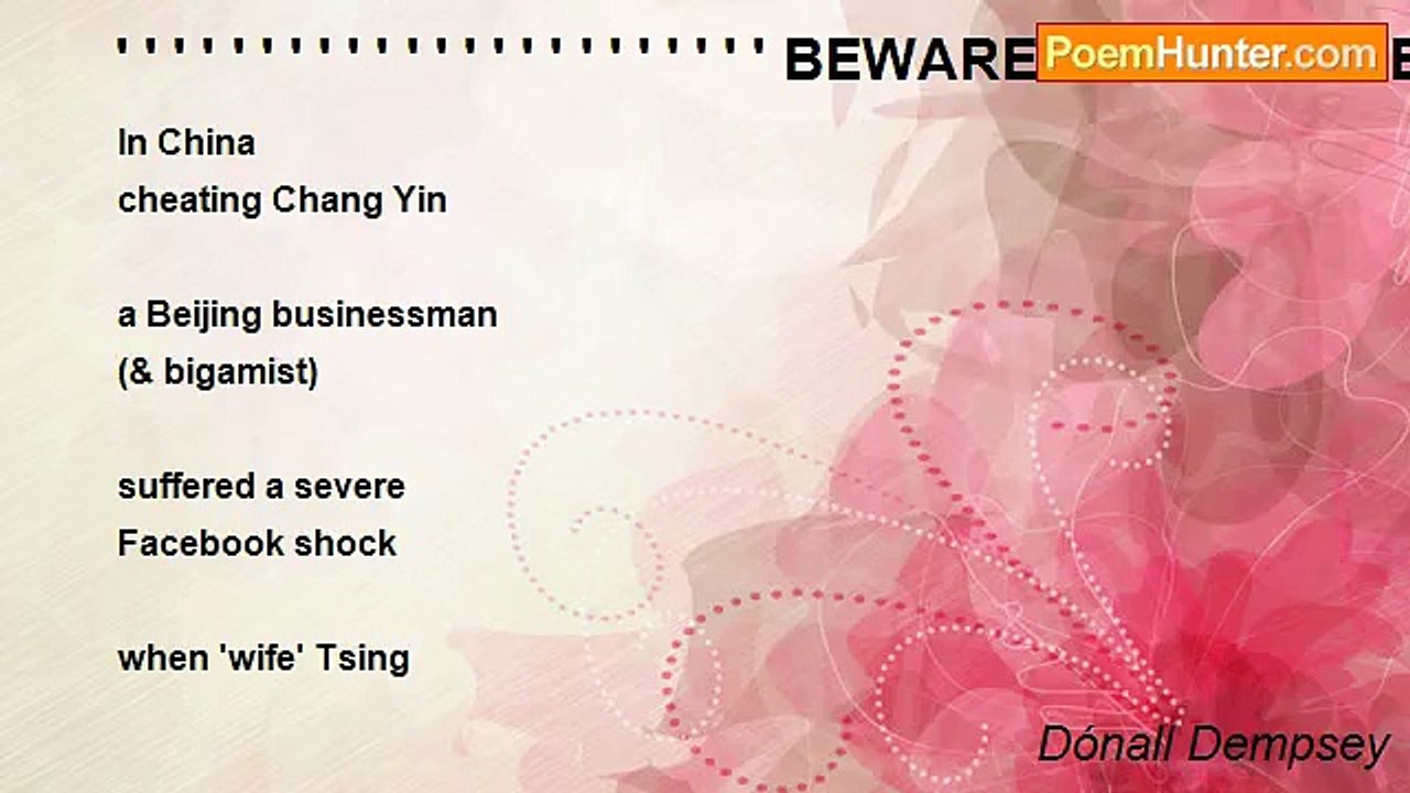 Dónall Dempsey - ' ' ' ' ' ' ' ' ' ' ' ' ' ' ' ' ' ' ' ' ' ' ' BEWARE BIGAMISTS BEWARE!