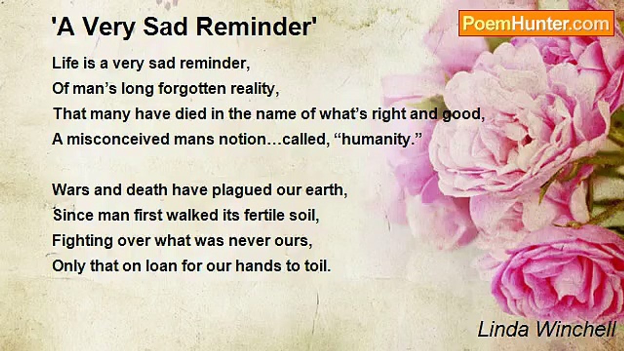 Linda Winchell - 'A Very Sad Reminder'