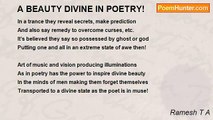 Ramesh T A - A BEAUTY DIVINE IN POETRY!